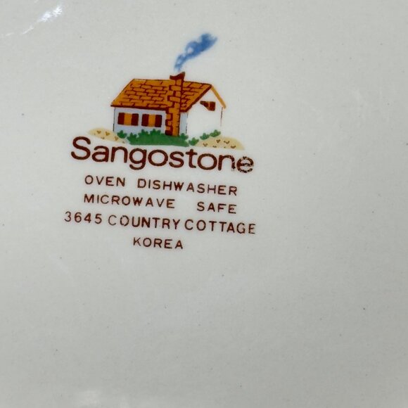 Sangostone Country Cottage Dinner Plates 10.5" Dia. Set Of Four - Picture 8 of 10